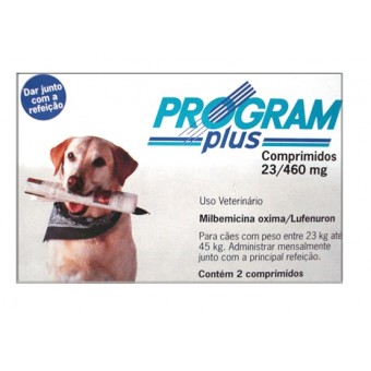 Program Plus 23/460 mg Cães 23 a 45 kg - 2 comp Program Plus 23/460 mg Cães 23 a 45 kg - 2 comp
